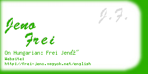 jeno frei business card